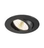 SLV New Tria 68 Spot Aluminium Schwarz Rund 8.3W 705lm 38D - 927 Extra Warmweiß | Ausschnitt 68mm -  Höchste Farbwiedergabe - Dimmbar 